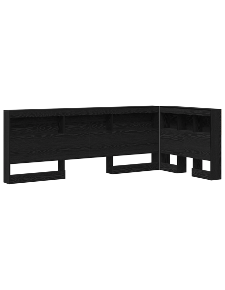 Testata contenitore con lo scaffale con testiera Rovere nero 100 cm Melamina