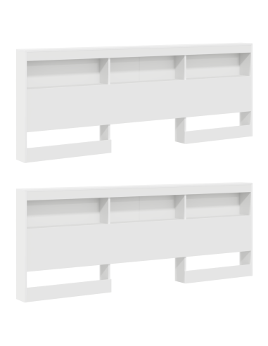 Testata contenitore Bianco 200 cm Legno multistrato