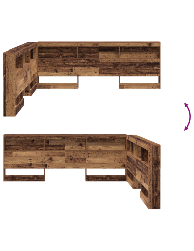 Testata contenitore Legno vecchio 200 cm Legno multistrato