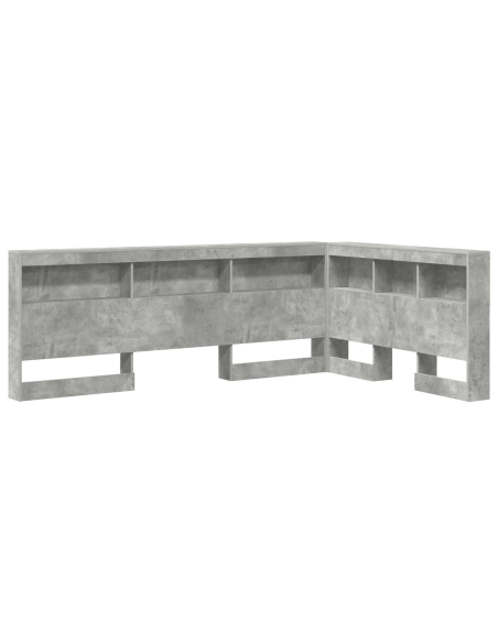 Testata contenitore Grigio cemento 120 cm Legno multistrato