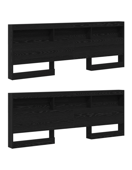 Testata contenitore Rovere nero 180 cm Legno multistrato