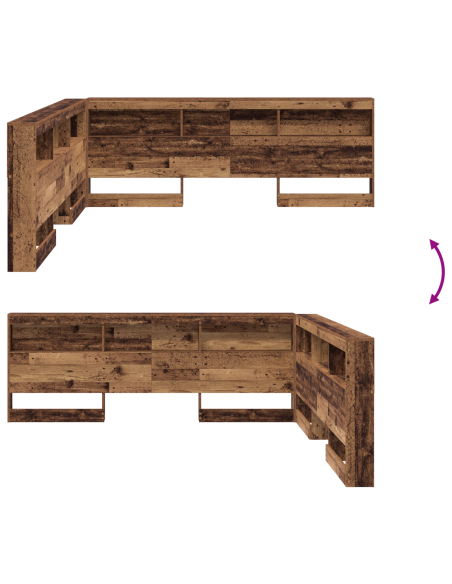 Testata contenitore Legno vecchio 180 cm Legno multistrato
