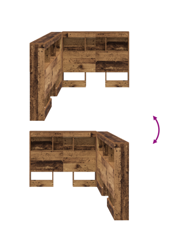 Testata contenitore Legno vecchio 90 cm Legno multistrato