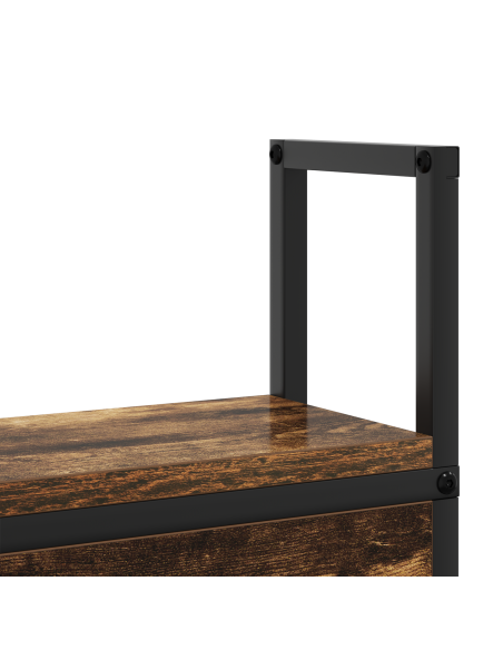 Testiera con Stazione di Carica e Storage Rovere fumo 150 cm