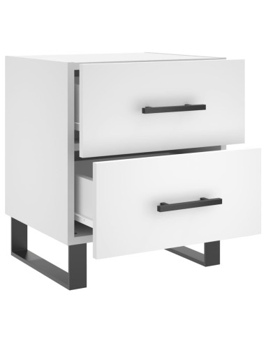 Comodini 2 pz Bianchi 40x35x47,5 cm in Legno Multistrato