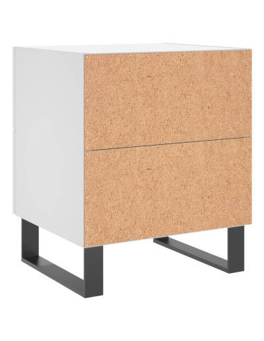 Comodini 2 pz Bianchi 40x35x47,5 cm in Legno Multistrato