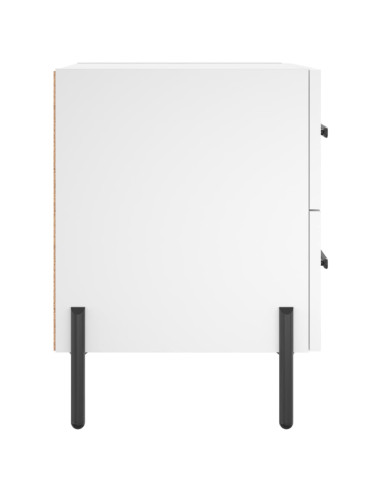 Comodino Bianco 40x35x47,5 cm in Legno Multistrato