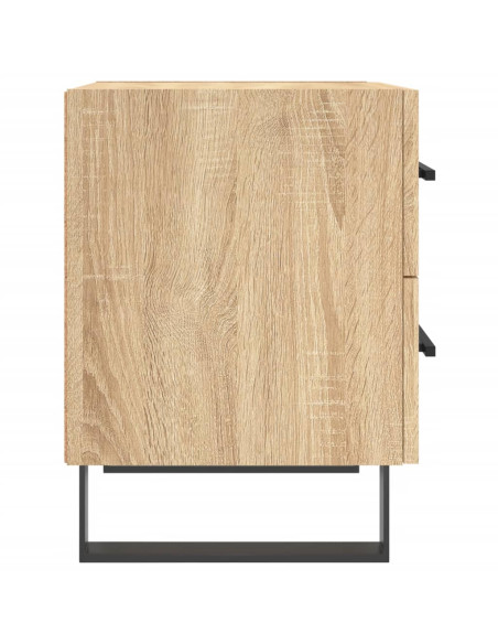 Comodini 2 pz Rovere Sonoma 40x35x47,5 cm in Legno Multistrato