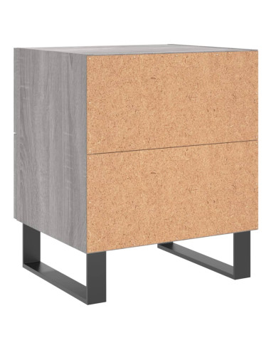 Comodino Grigio Sonoma 40x35x47,5 cm in Legno Multistrato