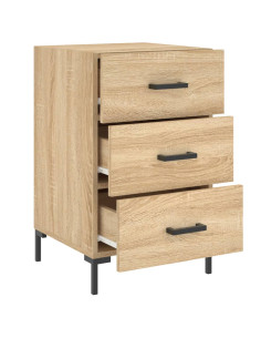 Comodino Rovere Sonoma 40x40x66 cm in Legno Multistrato 2