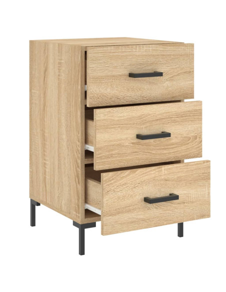 Comodino Rovere Sonoma 40x40x66 cm in Legno Multistrato