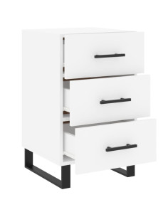 Comodino Bianco 40x40x66 cm in Legno Multistrato 2