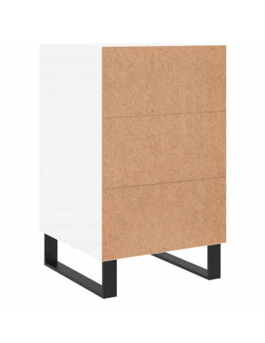 Comodino Bianco 40x40x66 cm in Legno Multistrato