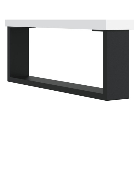 Comodino Bianco 40x40x66 cm in Legno Multistrato