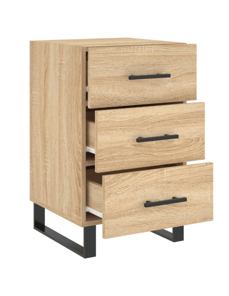 Comodino Rovere Sonoma 40x40x66 cm in Legno Multistrato