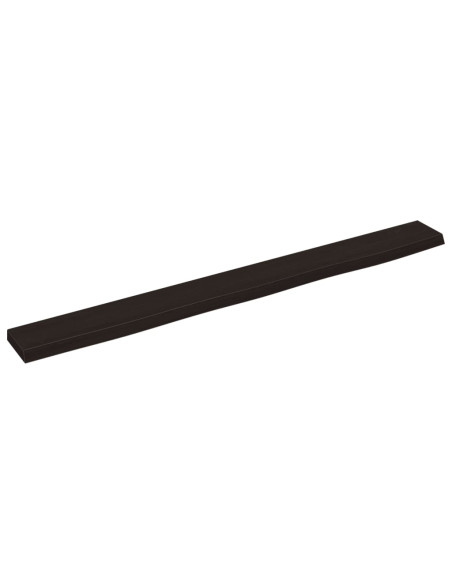 Ripiano Muro Marrone Scuro 100x10x2 cm Massello Rovere Trattato