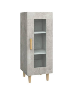 Credenza Grigio Cemento 34,5x34x90 cm in Legno Multistrato