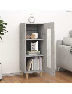 Credenza Grigio Cemento 34,5x34x90 cm in Legno Multistrato 2