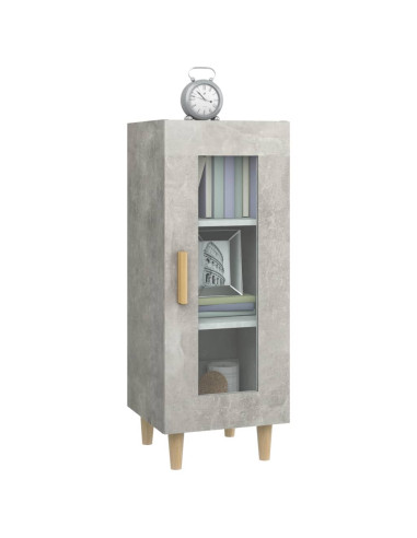 Credenza Grigio Cemento 34,5x34x90 cm in Legno Multistrato