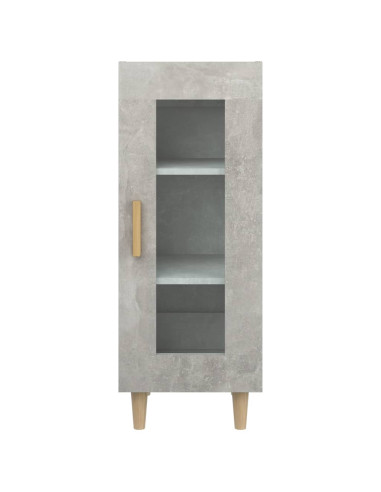 Credenza Grigio Cemento 34,5x34x90 cm in Legno Multistrato