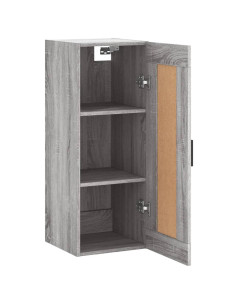 Mobile a Parete Grigio Sonoma 34,5x34x90 cm Legno Multistrato
