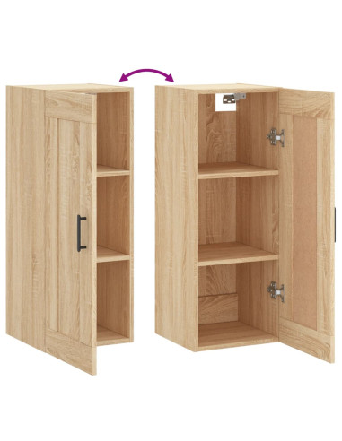 Mobile a Parete Rovere Sonoma 34,5x34x90 cm Legno Multistrato