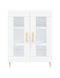 Credenza Bianca 69,5x34x180 cm in Legno Multistrato 2