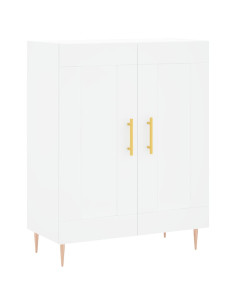 Credenza Bianca 69,5x34x180 cm in Legno Multistrato