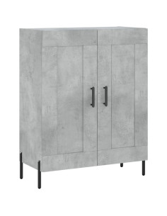 Credenza Grigio Cemento 69,5x34x180 cm in Legno Multistrato