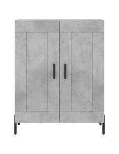 Credenza Grigio Cemento 69,5x34x180 cm in Legno Multistrato 2