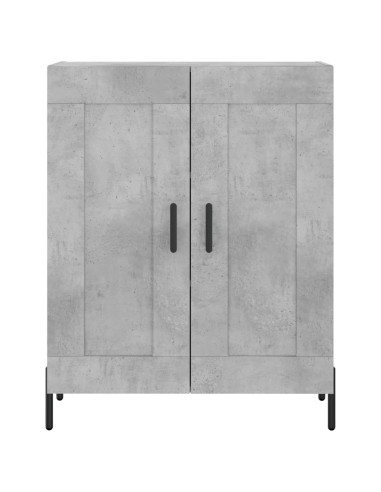 Credenza Grigio Cemento 69,5x34x180 cm in Legno Multistrato