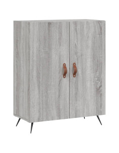 Credenza Grigio Sonoma 69,5x34x180 cm in Legno Multistrato