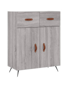 Credenza Grigio Sonoma 69,5x34x180 cm in Legno Multistrato