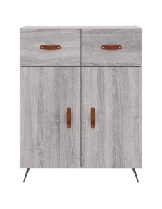 Credenza Grigio Sonoma 69,5x34x180 cm in Legno Multistrato 2