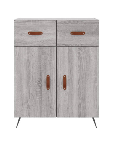 Credenza Grigio Sonoma 69,5x34x180 cm in Legno Multistrato