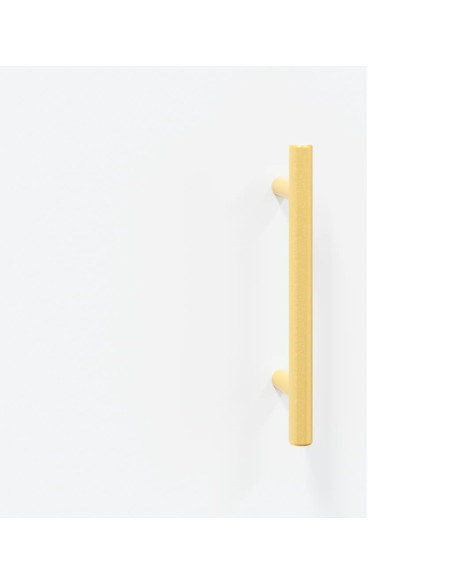Credenza Bianca 69,5x34x180 cm in Legno Multistrato