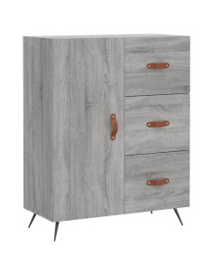 Credenza Grigio Sonoma 69,5x34x180 cm in Legno Multistrato