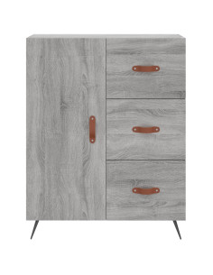 Credenza Grigio Sonoma 69,5x34x180 cm in Legno Multistrato 2