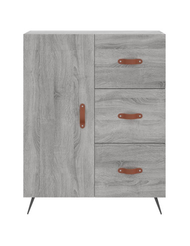Credenza Grigio Sonoma 69,5x34x180 cm in Legno Multistrato