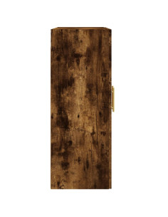 Armadietti a Parete 2 pz Rovere Fumo in Legno Multistrato