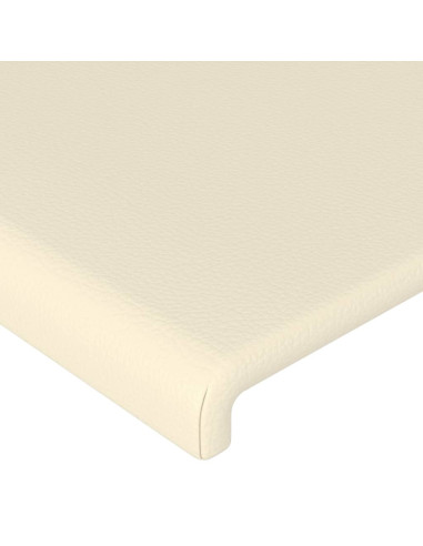Giroletto con Testiera Crema 90x190 cm in Similpelle