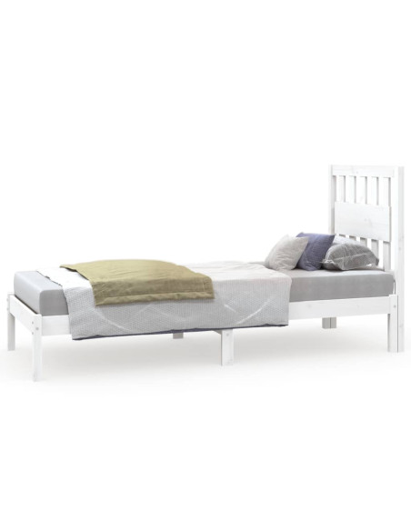 Giroletto in Legno Massello Bianco 75x190 cm Small Single