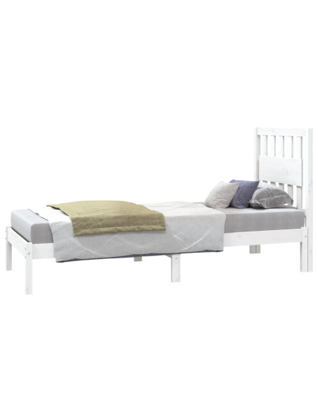 Giroletto in Legno Massello Bianco 75x190 cm Small Single