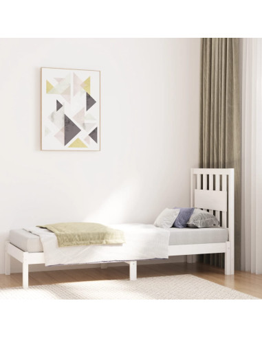 Giroletto in Legno Massello Bianco 75x190 cm Small Single