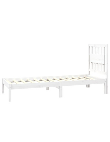 Giroletto in Legno Massello Bianco 75x190 cm Small Single