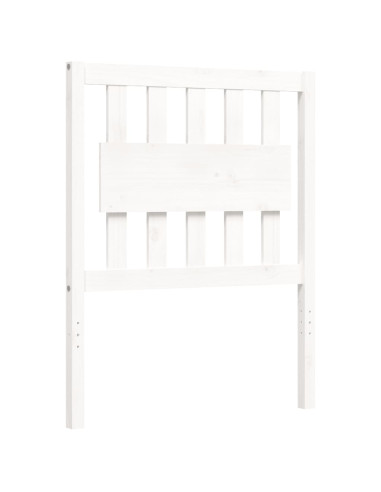 Giroletto con Testiera Bianco Small Single Legno Massello