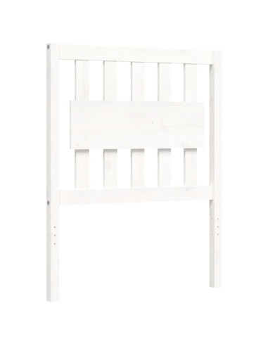 Giroletto con Testiera Bianco Small Single Legno Massello