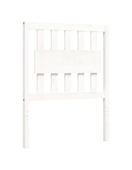 Giroletto con Testiera Bianco Small Single Legno Massello