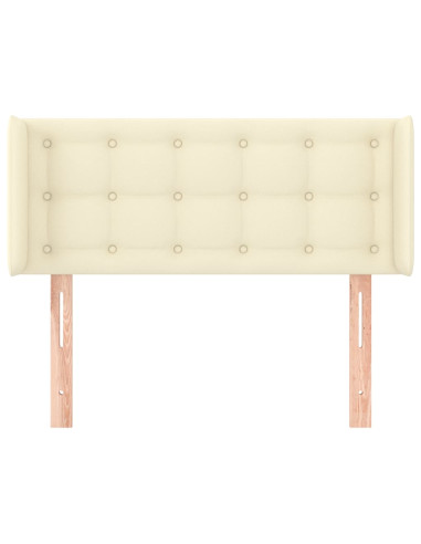 Testiera ad Orecchio Crema 93x16x78/88 cm in Similpelle