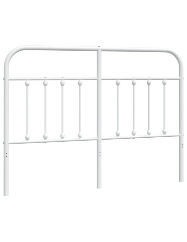 Testiera in Metallo Bianco 140 cm